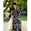 Shirred Bust Long Sleeve Midi Shirt Dress Shirred Bust Long Sleeve Midi Shirt Dress