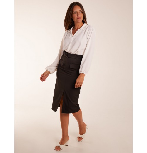 Front Split Midi Utility Skirt Front Split Midi Utility Skirt