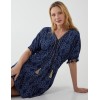 Aztec Printed Tassel V Neck Mini Dress Aztec Printed Tassel V Neck Mini Dress