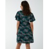Wrap Front High Neck Dress With Angel Sleeve Wrap Front High Neck Dress With Angel Sleeve