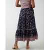 Elasticated Waistband Tiered Midi Skirt Elasticated Waistband Tiered Midi Skirt