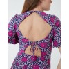 Crew Neck Midi Angel Sleeve Tie Back Dress Crew Neck Midi Angel Sleeve Tie Back Dress
