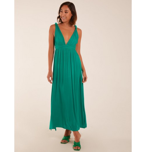 Rope Detail Plunge V-Neck Split Hem Maxi Dress Rope Detail Plunge V-Neck Split Hem Maxi Dress