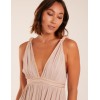 Rope Detail Plunge V-Neck Split Hem Maxi Dress Rope Detail Plunge V-Neck Split Hem Maxi Dress