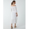 Off Shoulder Elasticated Lace Insert Midi Dress Off Shoulder Elasticated Lace Insert Midi Dress