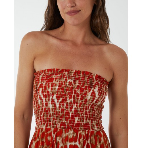 Bandeau Shirred Maxi Dress Bandeau Shirred Maxi Dress