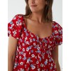 Ruched Bust Short Sleeve Mini Dress Ruched Bust Short Sleeve Mini Dress