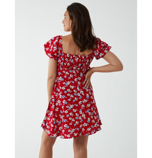 Ruched Bust Short Sleeve Mini Dress Ruched Bust Short Sleeve Mini Dress