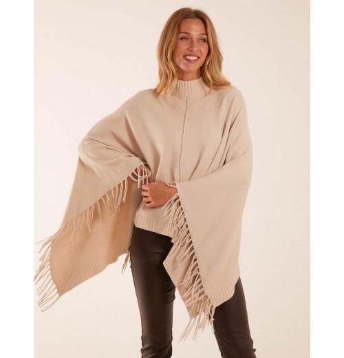 Tassel High Neck Poncho Tassel High Neck Poncho