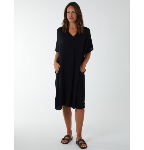 V Neck Long Tunic With Side Pockets V Neck Long Tunic With Side Pockets
