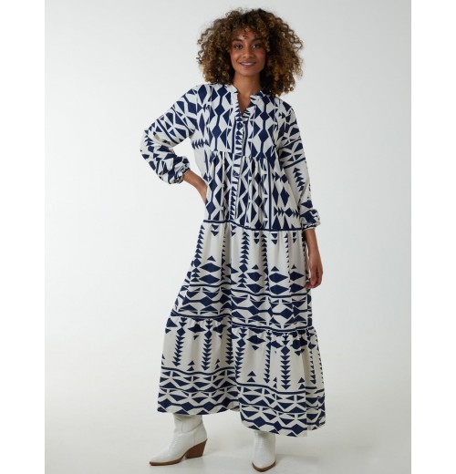 Aztec Tiered Maxi Dress Aztec Tiered Maxi Dress