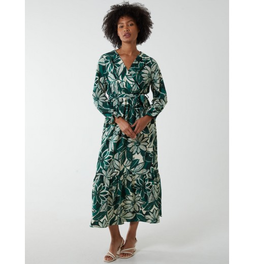 Abstract Floral Belted Maxi Dress Abstract Floral Belted Maxi Dress
