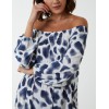 Square Smock Bardot Tiered Midi Dress Square Smock Bardot Tiered Midi Dress