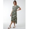 Asymmetric Hem Notch Collar Dress Asymmetric Hem Notch Collar Dress