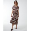Asymmetric Hem Notch Collar Dress Asymmetric Hem Notch Collar Dress