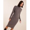 Ribbed Roll Neck Midi Dress Ribbed Roll Neck Midi Dress