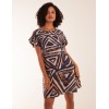 Aztec Printed Frill Sleeve Dress Aztec Printed Frill Sleeve Dress