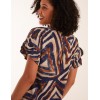 Aztec Printed Frill Sleeve Dress Aztec Printed Frill Sleeve Dress