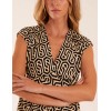 Geometric Print Double V-Neck Sleeveless Maxi Dress Geometric Print Double V-Neck Sleeveless Maxi Dress