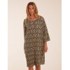Geometric Print Mono Pocket Midi Dress Geometric Print Mono Pocket Midi Dress