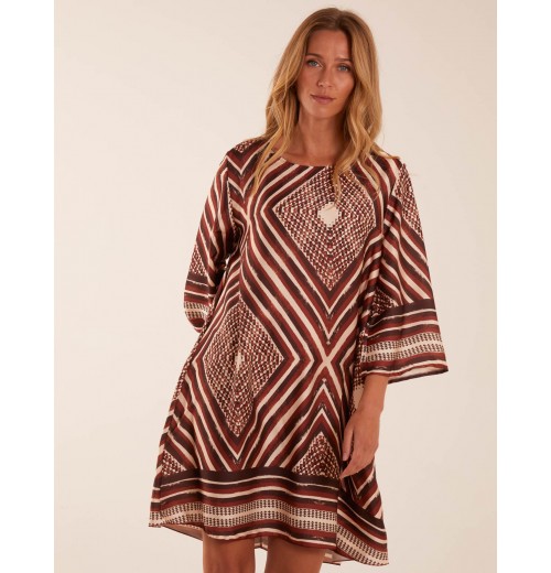 Aztec Border Straight Line Midi Dress Aztec Border Straight Line Midi Dress