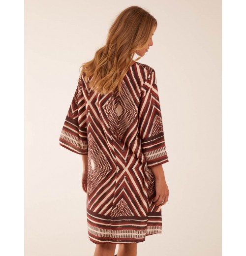 Aztec Border Straight Line Midi Dress Aztec Border Straight Line Midi Dress
