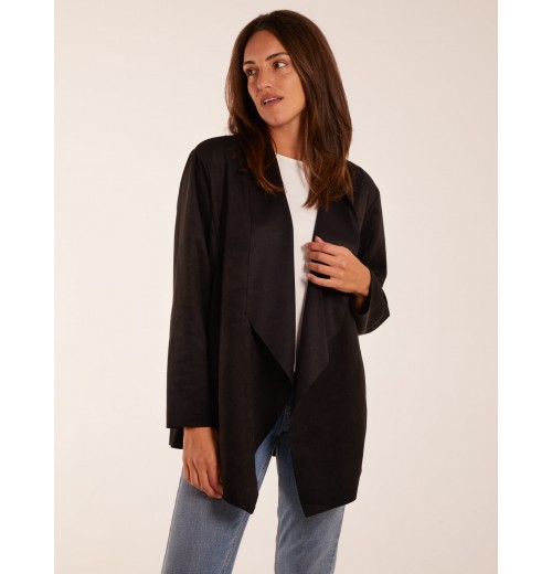 Suede Look Waterfall Jacket Suede Look Waterfall Jacket