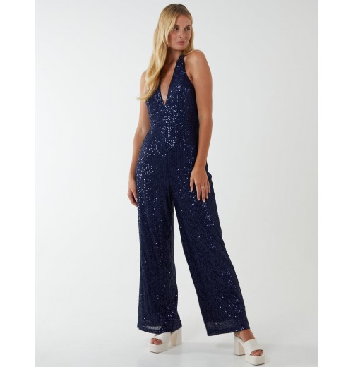 Halter Neck Plunge Jumpsuit Halter Neck Plunge Jumpsuit