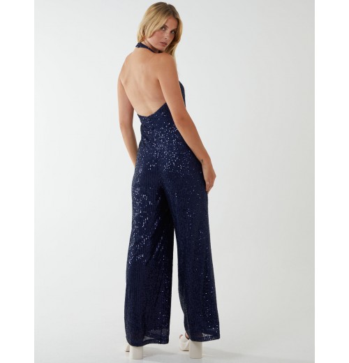 Halter Neck Plunge Jumpsuit Halter Neck Plunge Jumpsuit