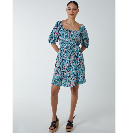 Square Neck Puff Sleeve Mini Dress Square Neck Puff Sleeve Mini Dress