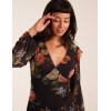 Godet Hem Frill Floral Cut Out Back Dress Godet Hem Frill Floral Cut Out Back Dress