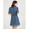 Angel Sleeve High Neck Fit & Flare Dress Angel Sleeve High Neck Fit & Flare Dress