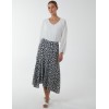 Floral Print Asymmetric Midi Skirt Floral Print Asymmetric Midi Skirt