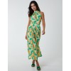 Halterneck Abstract Leaves Maxi Dress Halterneck Abstract Leaves Maxi Dress