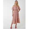 Bardot Ruffle Shoulder Midi Dress Bardot Ruffle Shoulder Midi Dress