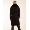 Faux Fur Collared Belted Coat Faux Fur Collared Belted Coat