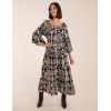 Print Button Front Scoop Neck Maxi Dress Print Button Front Scoop Neck Maxi Dress