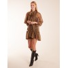 Leopard Print Pussy Bow Frill Shirt Dress Leopard Print Pussy Bow Frill Shirt Dress