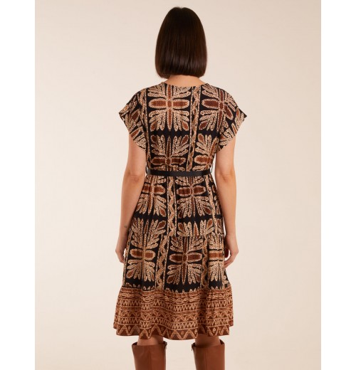 Tiered Crossover Printed Dress Tiered Crossover Printed Dress