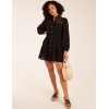 Crochet Insert Oversized Shirt Dress Crochet Insert Oversized Shirt Dress